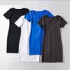 2026 New Spice Girl Tight Solid Color U-neck Short-sleeved Dress for Women's Fashion and Thin Close-fitting Hip-wrapped Short Skirt