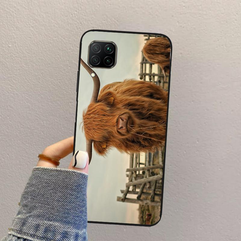 Hochlandkuh Tier Für Huawei Nova Y73 Y72 Y61 Y91 Y70 Y60 Y90 12s 12i 11i 8i 9 10 SE P30 P40 Lite P60 Pro Hülle