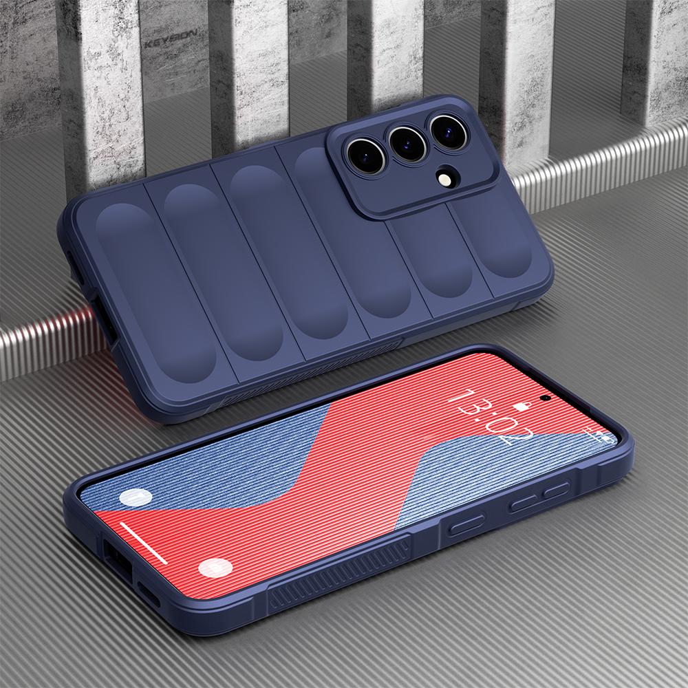 KEYSION Shockproof Matte Case for Samsung S25 Ultra 5G S25+ Plus Anti-skid Soft Silicone Phone Back Cover for Galaxy S24 FE 5G