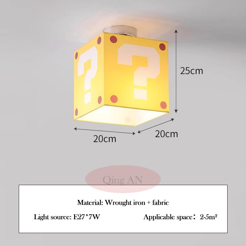 

Yellow Question Mark Ceiling Lamps Children s Room Light Modern Creative Warm Boy Girl Bedroom Aisle Fabric Linen Ceiling Lights White light