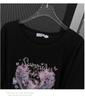Damen Plus Size Lockere Passform Mittellanges Kurzarm Rundhals T-Shirt (Erhältlich in 200/300/350 Jin)