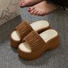 New EVA Thick-soled Cm High-heeled Women's Slippers Are Fashionable To Wear Outside In Summer, and They Feel Like Stepping On Shit On the Beach.