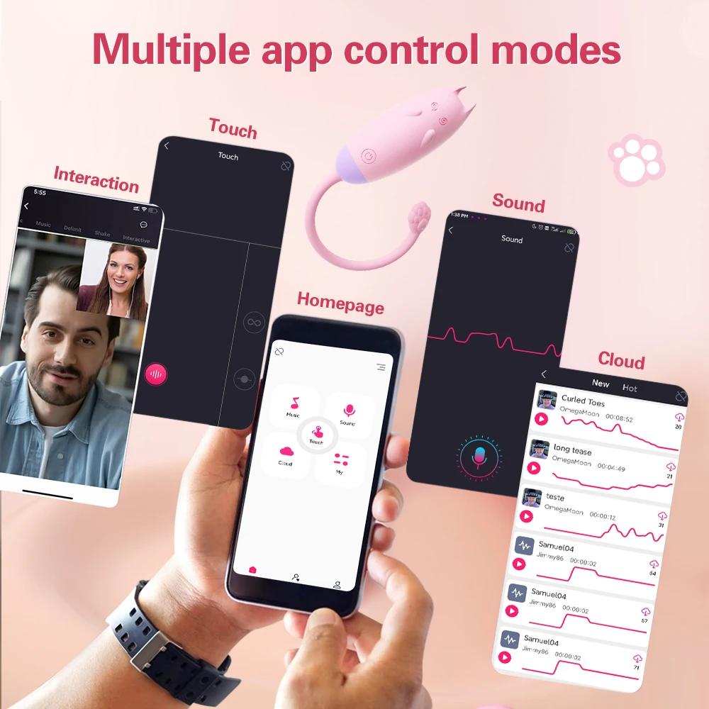 Wireless Bluetooth G Spot Vibrator for Women Dildo APP Remote Control Wear Vibrating Egg Clit Female Panties Sex Toys for Adults