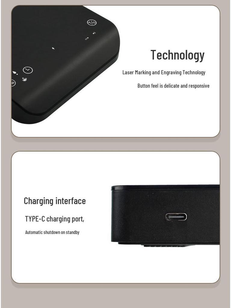 Rechargeable Smart Coffee Scale - 3kg Capacity, 0.1g Precision, Fast Charge & Timer
