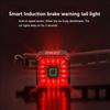 Smart Bicycle Brake Light Usb Rechargeable Auto Stop Led Tail Lamp Ipx6 Waterproof Rear Cycling Safety Warning Light