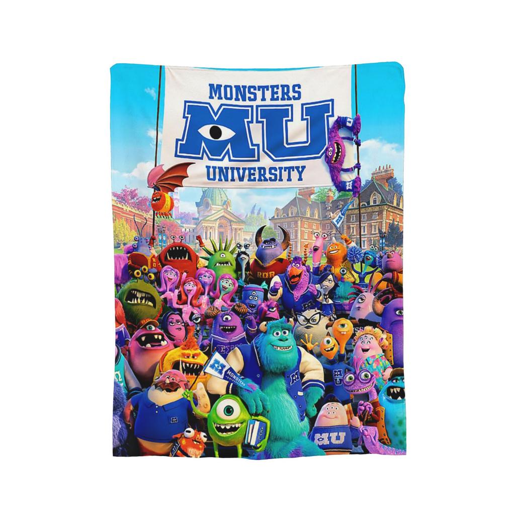 Mike Wazowski Monsters University Flannel Throw Blankets Monsters Inc Blankets for Sofa Bedroom Warm Bedroom Quilt,