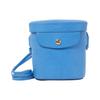 Épure Embossed Logo Magnetic Snap Leather Mini Shoulder Crossbody Bag Women Bags Blue 10216HYZ487
