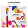 Nylon Flat Paintbrush Set for Oil, Gouache, Watercolor & Calligraphy