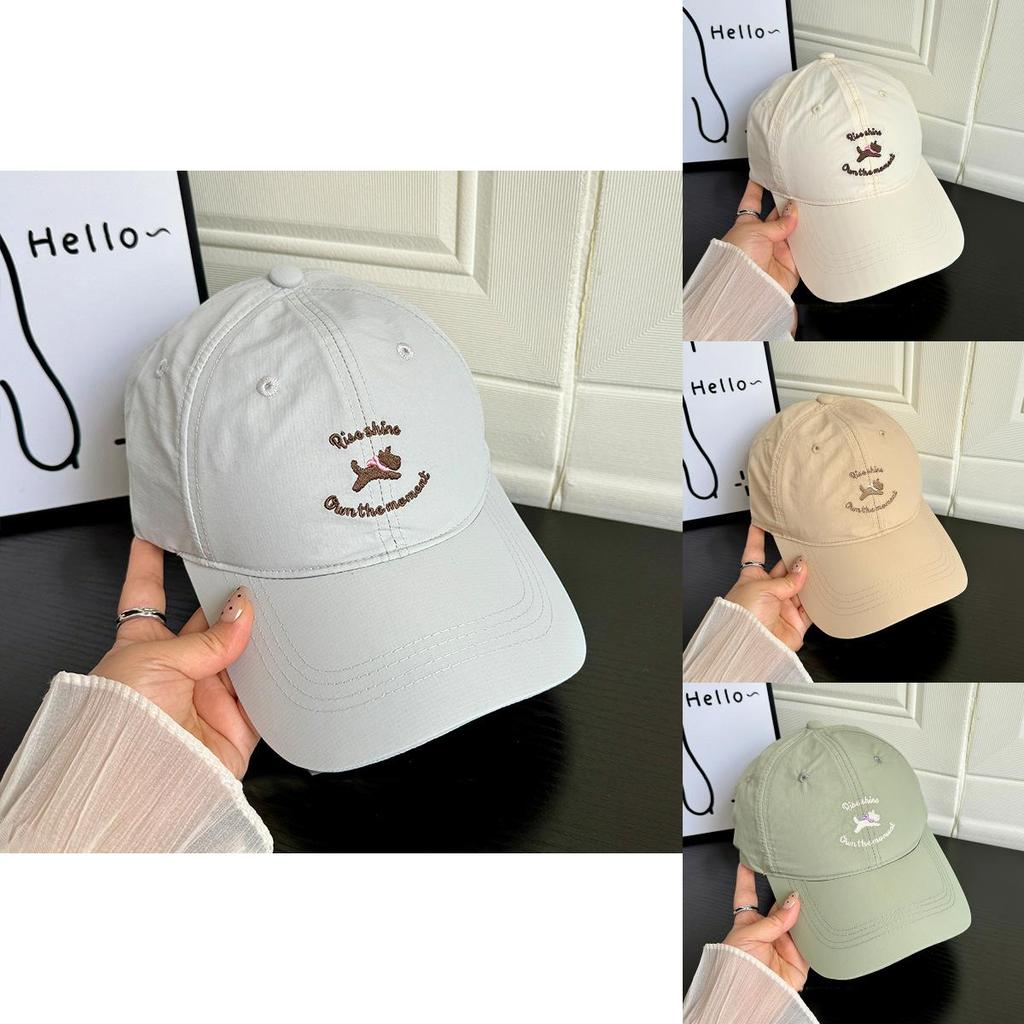 Newest Quick Dry Cute Cartoon Embroidery Baseball Cap For Men Women Summer Sun Protection