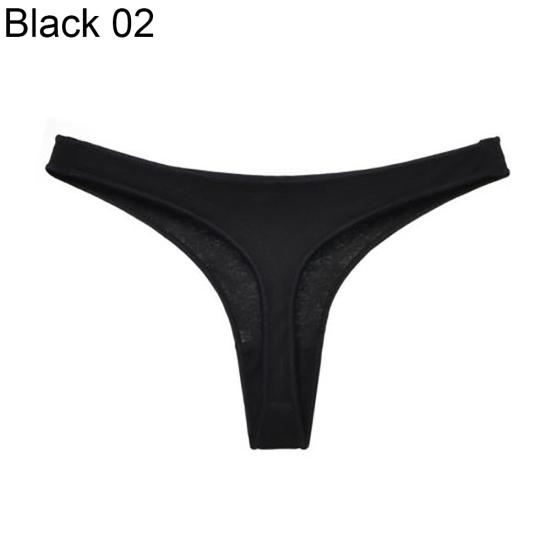 Women Simple Sports Low Rise Breathable Underwear G-string Briefs Panties Thongs