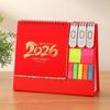 Standing 2026 Desktop Desk Calendar Thick Paper Time Management Writeable Calendar Foldable Memo Function Desktop Paper Calendar