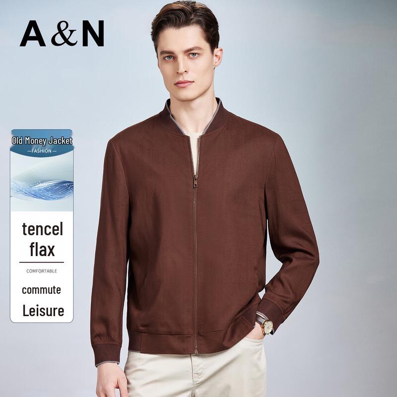 

Men s Tencel-Linen Baseball Collar Jacket 56 (190/104A)