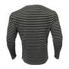 Men's Striped Henley Long Sleeve T-Shirt Slim Fit Versatile Base Layer for Autumn Winter