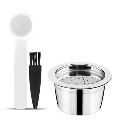 Stainless Steel Coffee Capsules, Refillable Coffee Capsules with Spoon Brush Replacement Coffee Accessories for   Cafissimo Cafissimo   K FEE