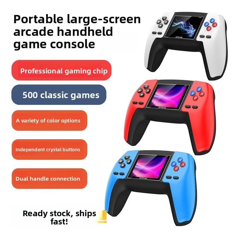 P5 Game Console Handheld Built-in 520 Games Gaming Console Controller 2.4 Inch LCD Nostalgic Classic Retro Mini Handheld Game Console