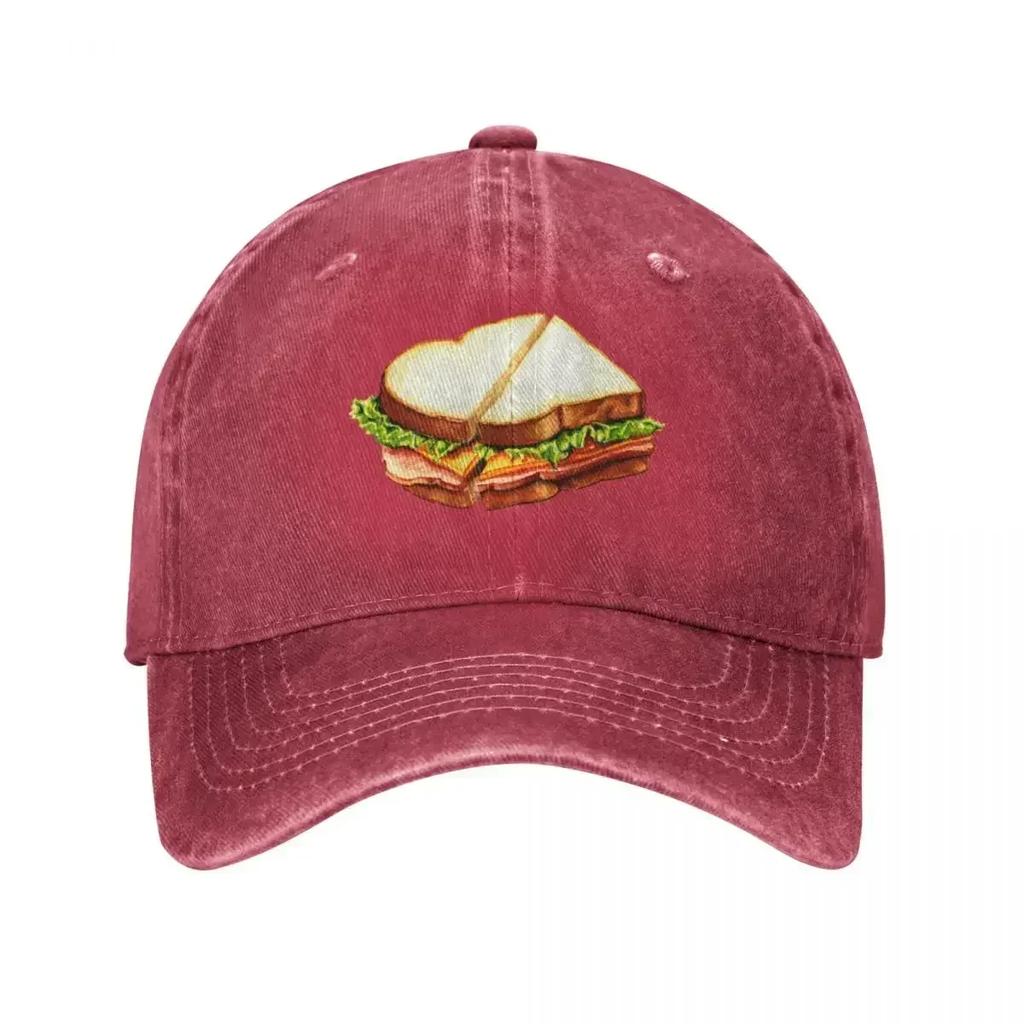 Ham Sandwich Pattern Baseball Cap Hat Unisex Luxury Sunscreen Trucker Cap Unisex Golf Wear Womens