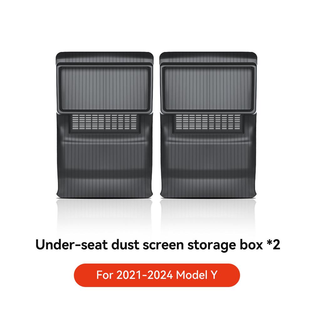 

YZ для Tesla Model Y Модернизированный ящик для хранения под сиденьем, объединенный органайзер, контейнер с крышкой для выпуска воздуха, аксессуары для интерьера