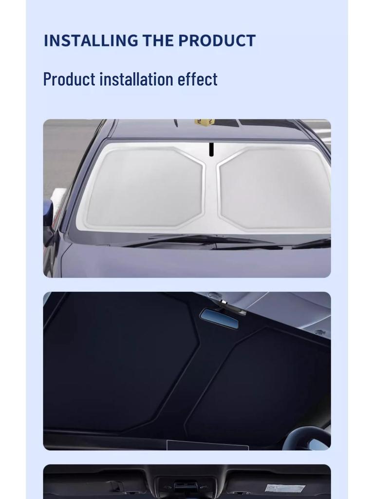 Front Windshield Sunshade: Heat Insulation and Sun Protection for Small Cars