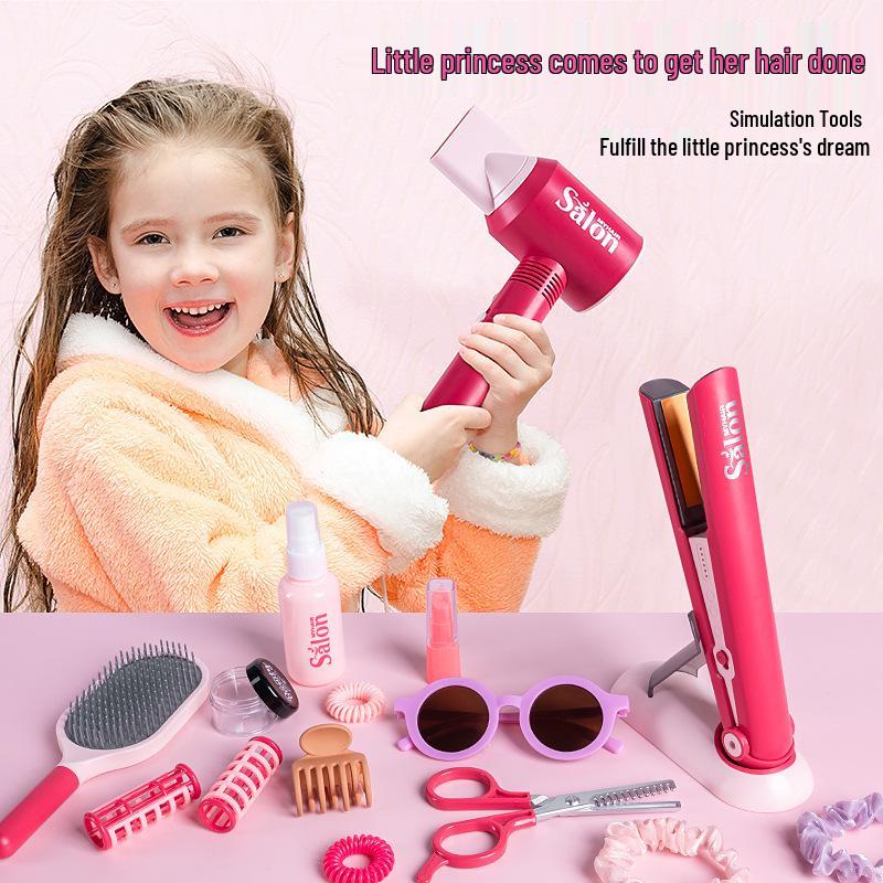 Children's Hair Salon Playset: Hairdryer, Wash & Cut Accessories for Kids