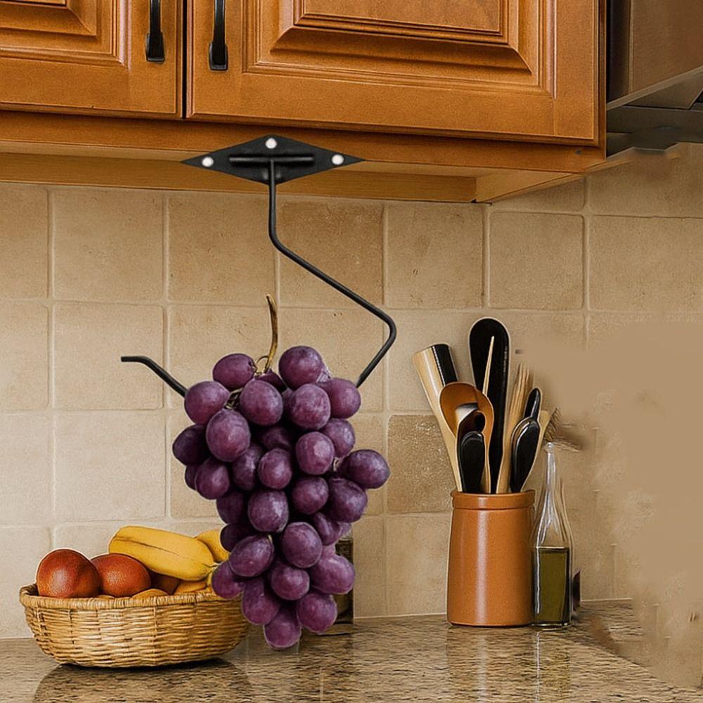 2 шт Металлический подвес для бананов под шкафчик крюк для хранения кухонной утвари с высокой грузоподъемностью для дома 2Pcs 986₽