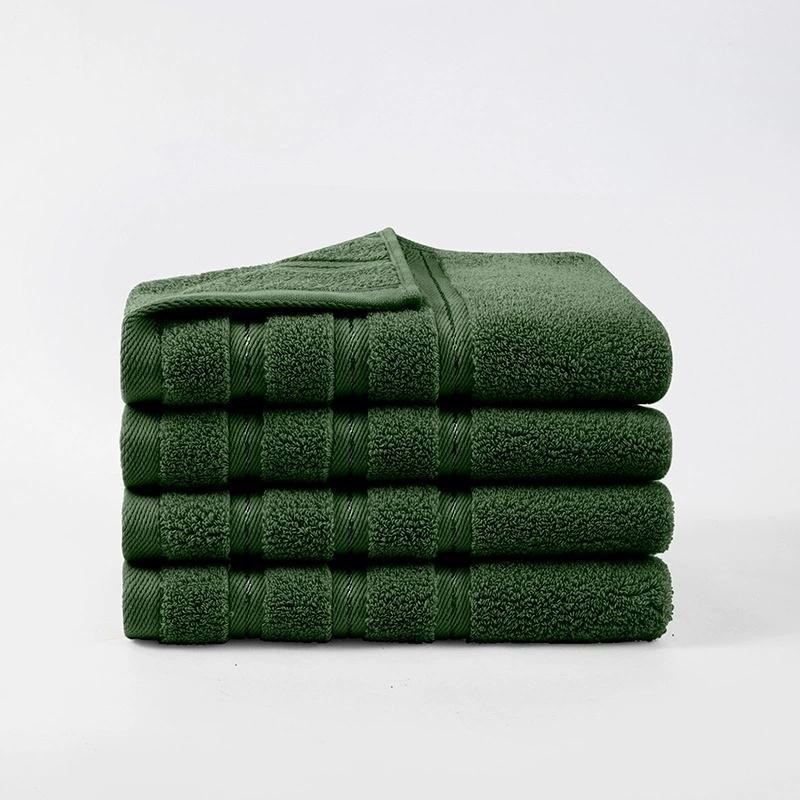 Pure Cotton Face Towel Terry Bathroom Strong Absorbent Soft Skin-friendly Adult Towels 35*75cm Black Color Drop Shipping 1pc