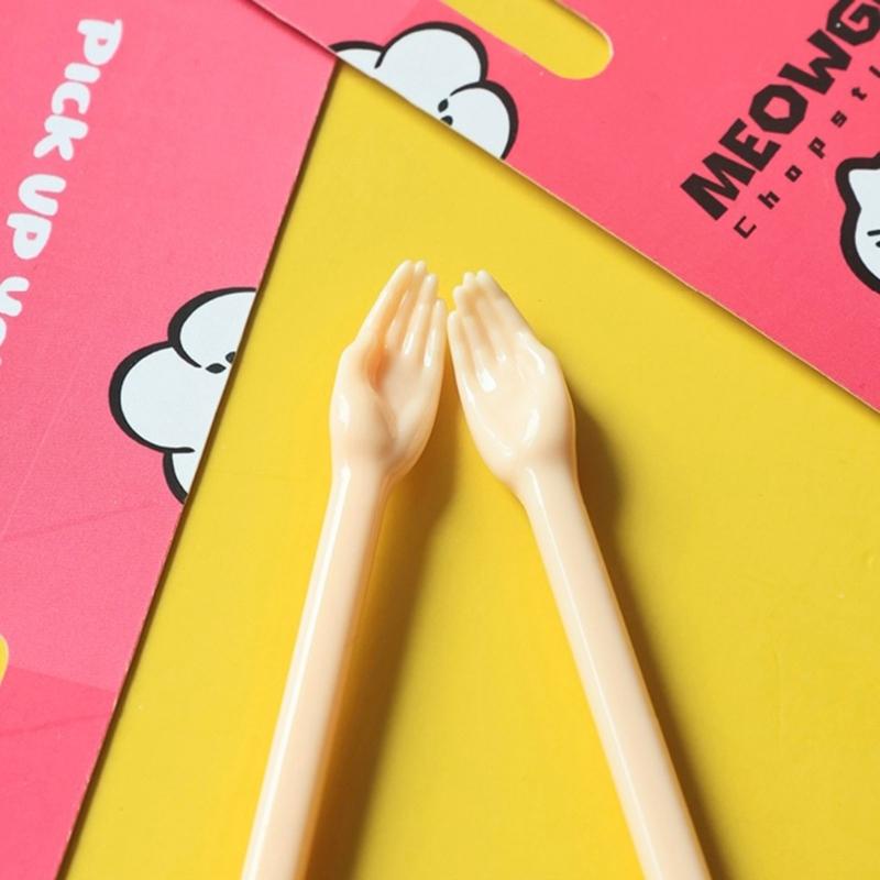 Ergonomic Hand Shape End Chopsticks Tool For Easy Handling Great For Travel Dining Plastic Eating Gripper Easy Cleaning