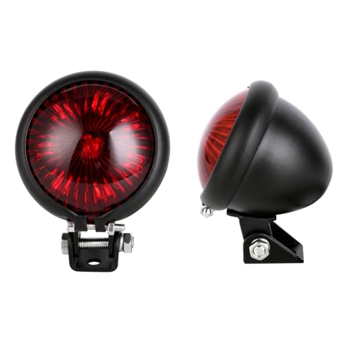 

MAKUMINORS Универсальный светодиодный задний фонарь Круглый стоп-сигнал Классический Harley Винтажный Тюнинг Кастомные детали Красная линза