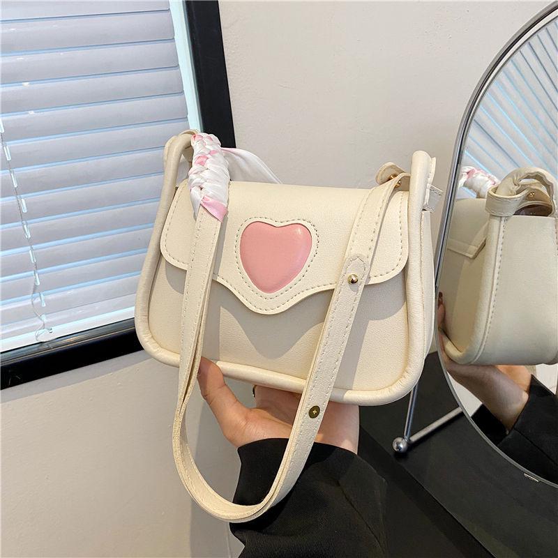2025 Fashion Versatile Heart Patchwork Crossbody Bag - Summer Square Shoulder Style