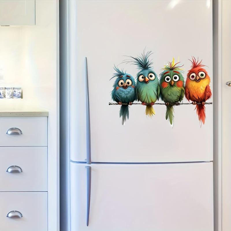 1/2pcs Fun Bird Flower: Removable Animal Stickers Car Stickers Door Stickers Window Stickers Bathroom Window Stickers