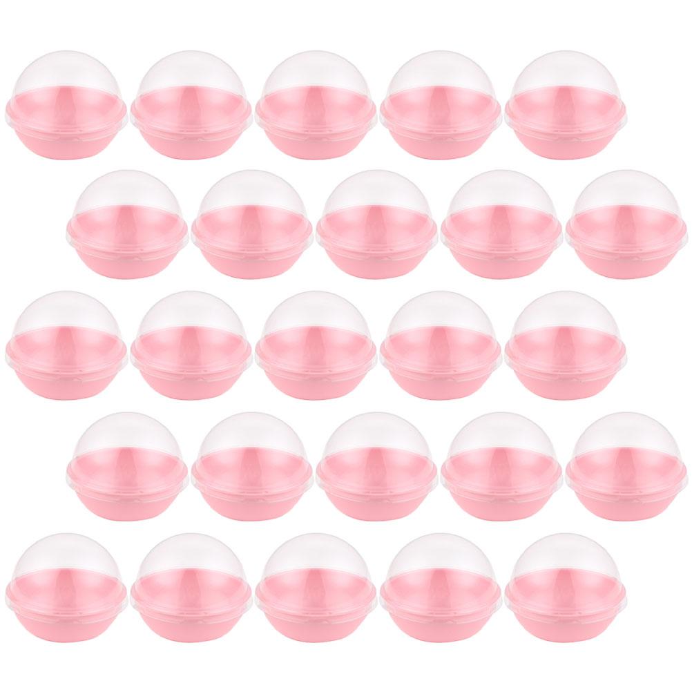 

100 шт. Упаковочная коробка для десерта Mei Niang Single Dome Cupcake Carrier Party Favor Boxes Plastic Cookie Muffin розовый