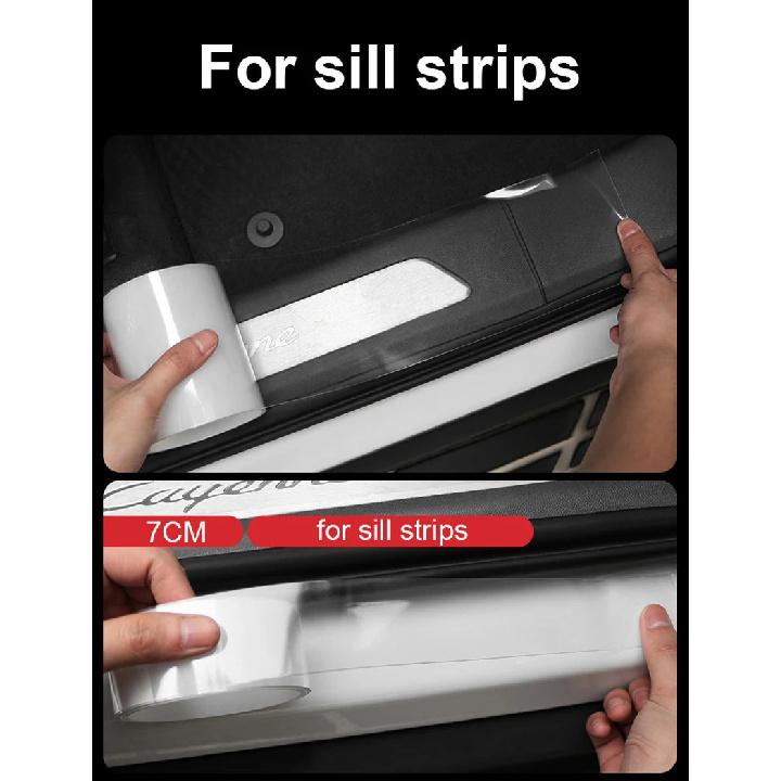 Car Door Protector Stickers Transparent Car Door Threshold Film Anti Scratch Door Edge Bumper Protector Sticker Car Decoration