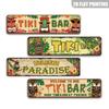 Targa in Latta Metallica Tiki Bar Benvenuti in Paradiso Decorazione Murale Rustica per Giardino Cortile Tiki Bar Bordo Piscina Appeso a Parete Regalo