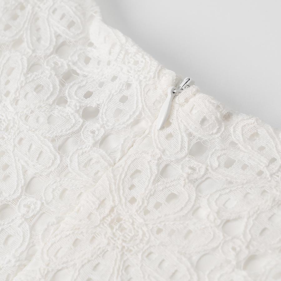 Spring 2025 Women's European & American Style Lace Dress with Tie-Front