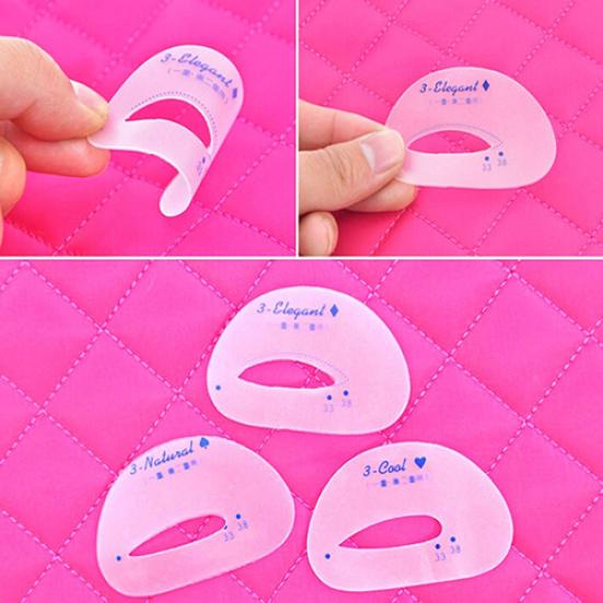6 Pcs Eyebrow Stencil Eyeshadow Model Card Auxiliary Draw Eye Shadow Makeup Tool