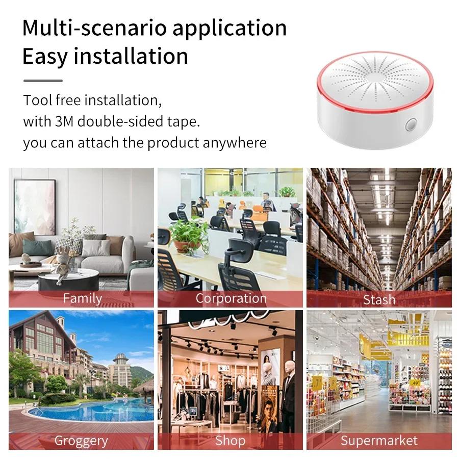 Tuya WiFi ZigBee Home Security System Smart Alarm Sound and Light Siren Sensor Detector Smart Life APP Support Alexa Google Home