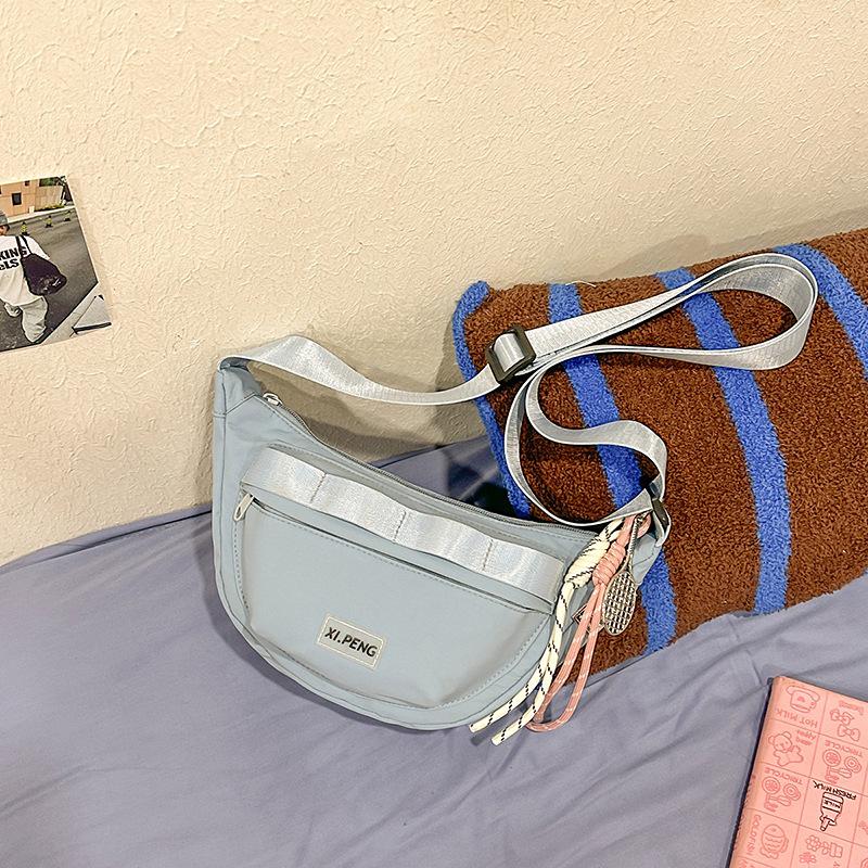 Girls Style Small Satchel Casual Commuter Dumpling Bag Versatile Pink Messenger Bag Niche Shoulder Bag Women