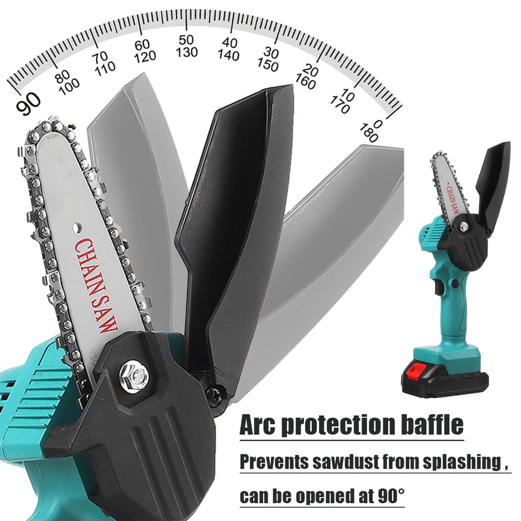 168VF 1500W Electric Chain Saw Lithium Battery Mini Pruning One-handed Garden Tool With Chain Saws Rechargeable Woodworking Tool
