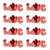 10PCS/lots Valentine's Day Embroidered Patches Pink Love Heart Patch Iron On Patches For Clothing Holiday Decoration Gift DIY