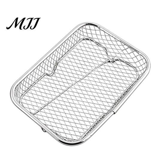 High Temperature Resistant Racks Stackable Air Fryer Rack, 304 Stainless Steel Multi-Layer Grill Stand with Fine Accessories Mesh, 3 Shapes Oil