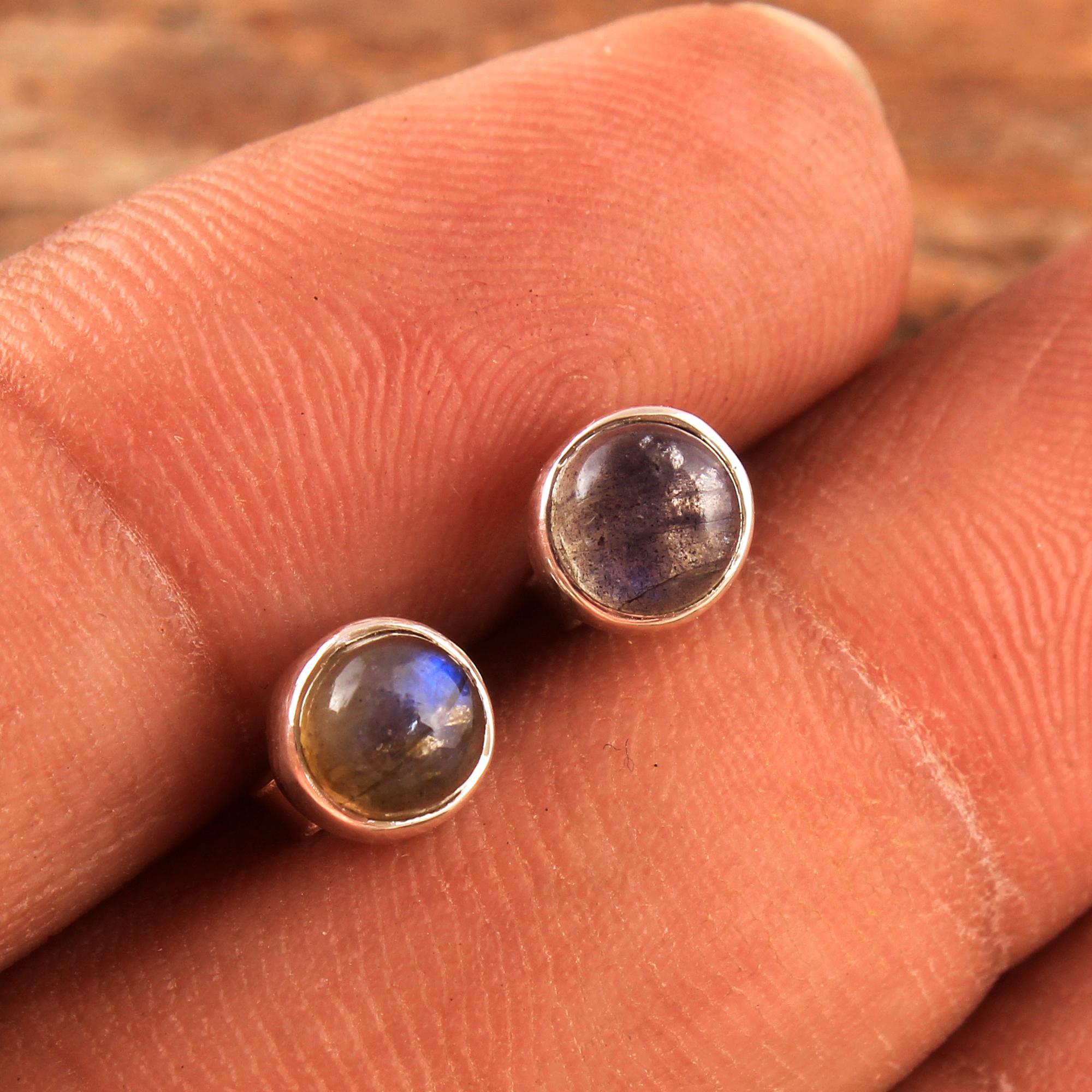 

Аметист, черный оникс, гранат Ларимар, лунный камень, лабра, сердолик, серебряные серьги-гвоздики, ювелирные изделия из стерлингового серебра 925 пробы синий