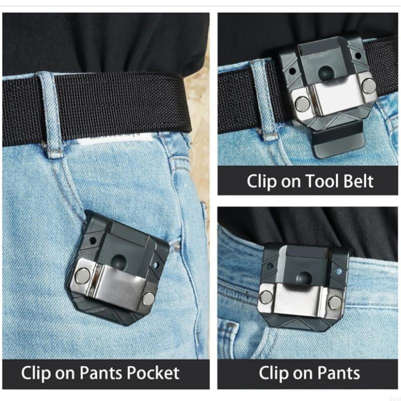 Strong Tape Measure Clip With Secure Grip Fits Most Belts And Pockets Perfect For Carpenters And Electricians M4YD
