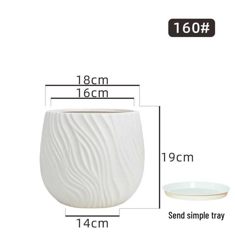 Large Caliber Resin Flower Pot for Monstera Deliciosa - Durable, Thickened Design with a Luxurious Touch