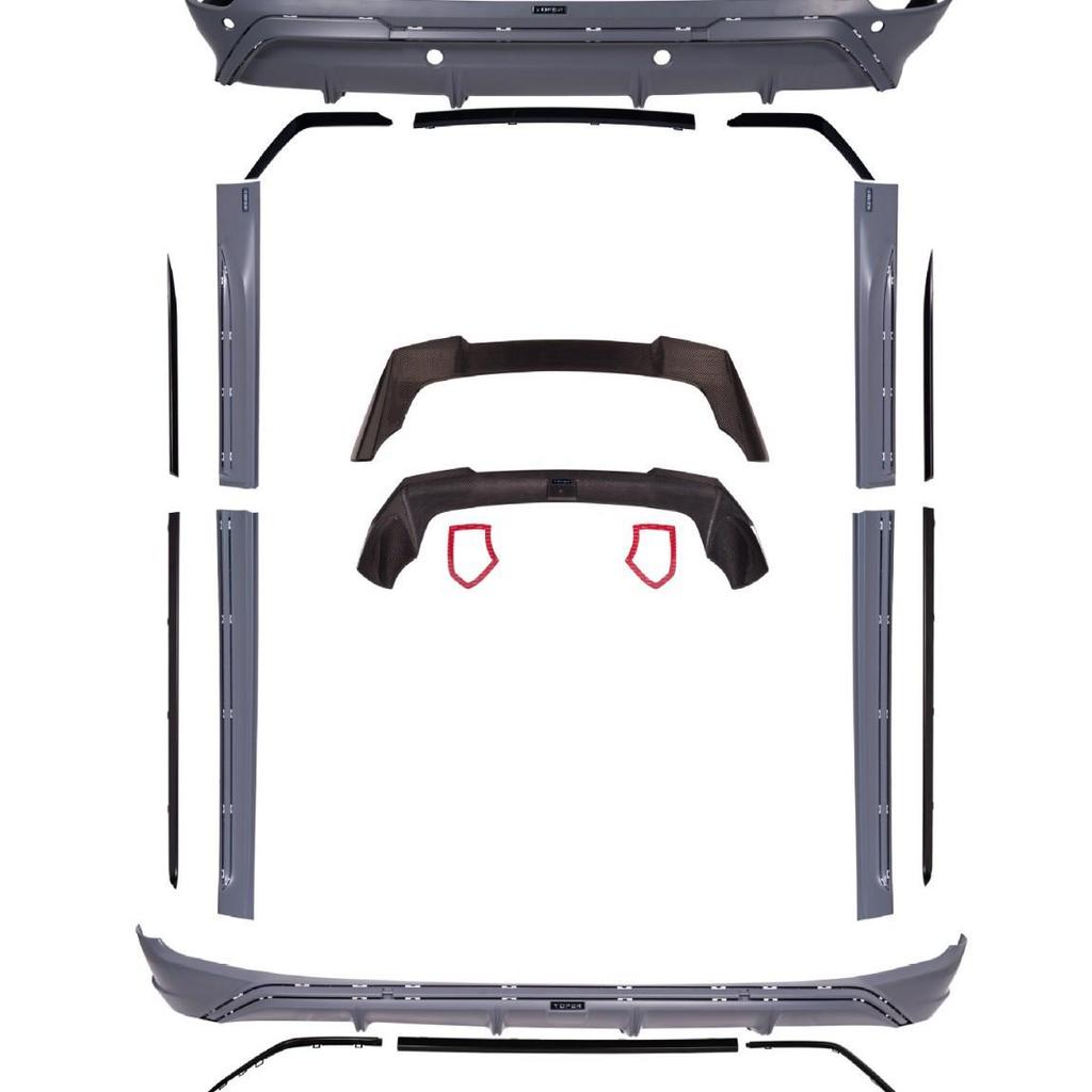 Compatible with Li Auto L9: YOFER body kit including front bumper, side skirts, rear wing, rear lip, rear bumper, corner protectors, front splitter.