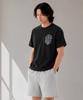 CUSTOMUS Men'S Flopy Logo Print Raglan Short Sleeve T-Shirt Cxs26Mkrt506 Bla