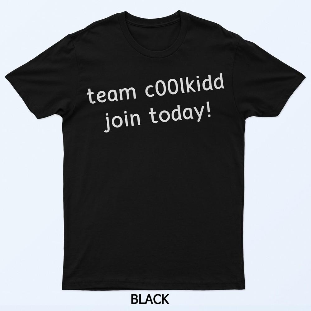 

Команда C00lkidd Присоединяйтесь сегодня Смешная трендовая цитата Женская мужская футболка XL
