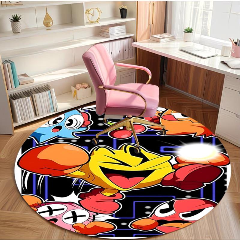 PAC Print Round Rug, Washable Floor Carpet, For Entryway Dorm Laundry Room Office Study, Home Decor Birthday Christmas Gift