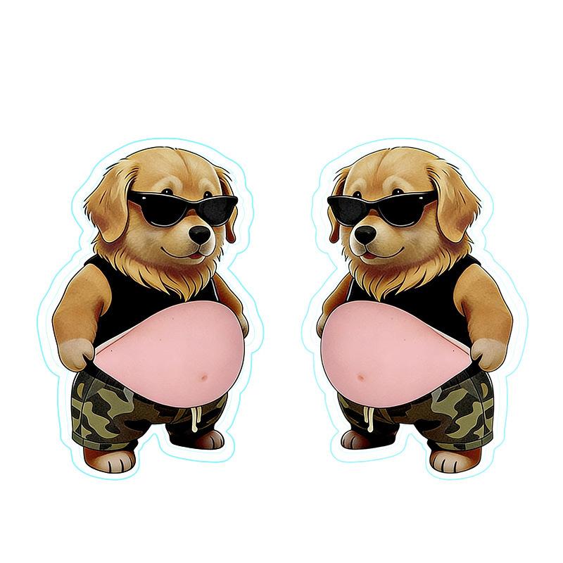 Kawaii Shiba Inu Dog Belly Sticker Soft Belly Sensory Decals Squeeze 3D Stickers Scrapbookingmobile Phone Decoration Stickers