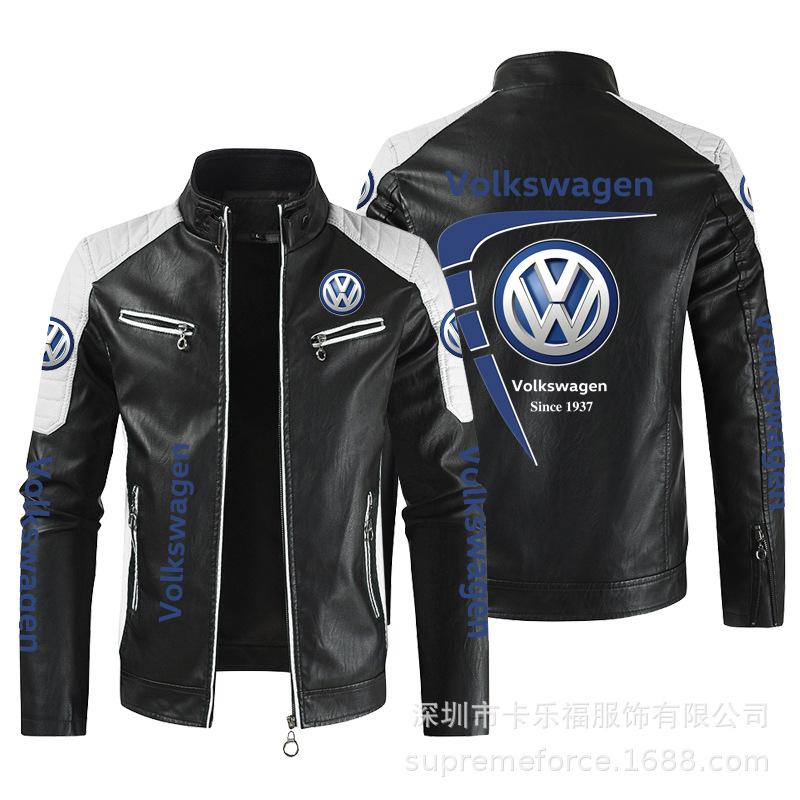 Hot men's clothing European size vauxha motorcycle leather jacket racing suit men's PU leather jacket jacket