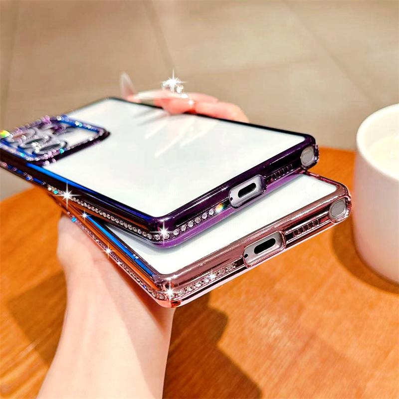 Glitter Diamant Etui for Samsung Galaxy S25 Edge S23 Ultra S24 FE A56 A36 A26 A16 A55 A35 A25 A15 A54 A34 A14 Deksel iPhone 16 15 Pro Max 14 Plus 13 12