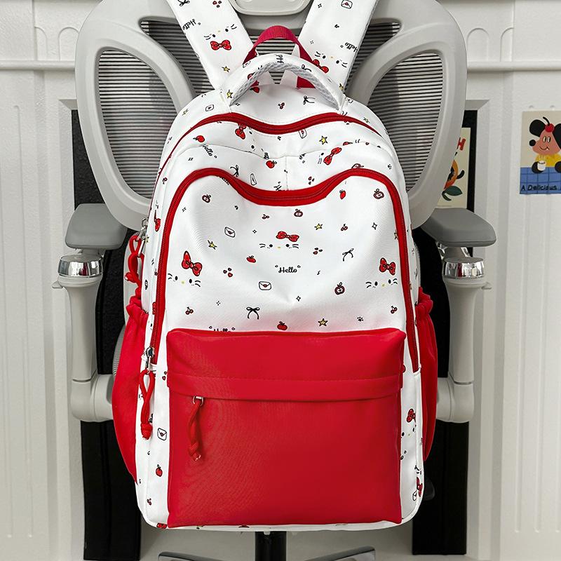 Schoolbag Junior High School High School Student Schoolbag Cute Bow Kitten Backpack College Style High Value Small Fresh Backpack